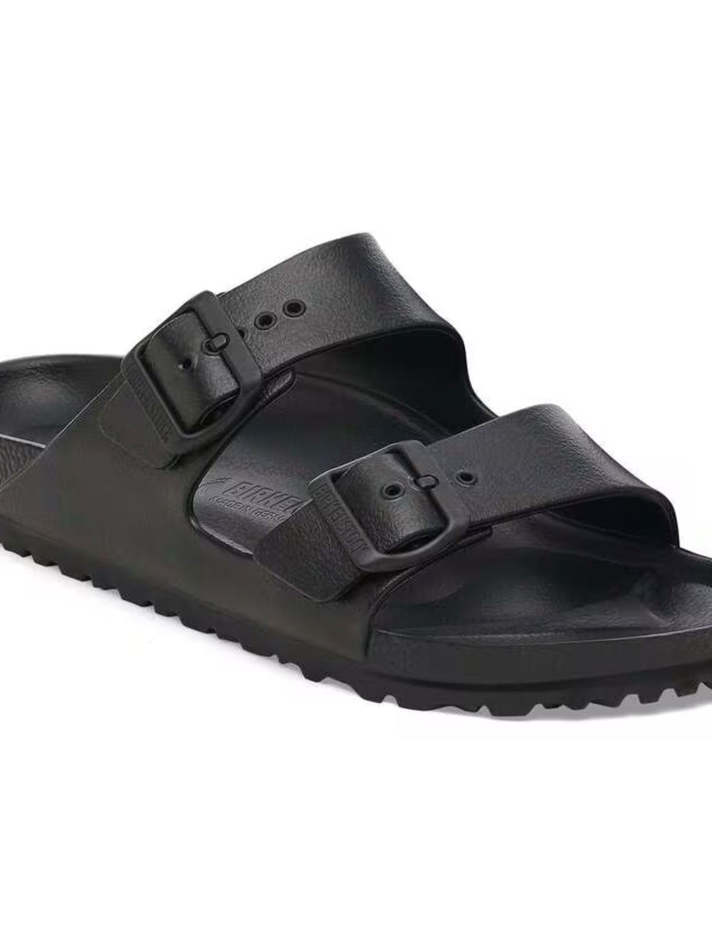Birkenstock Black Two-Buckle Slide Sandals